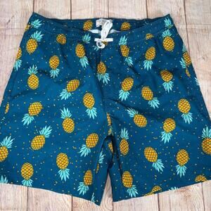 Elysian Supply Company Pineapple Medium Print Swim Shorts